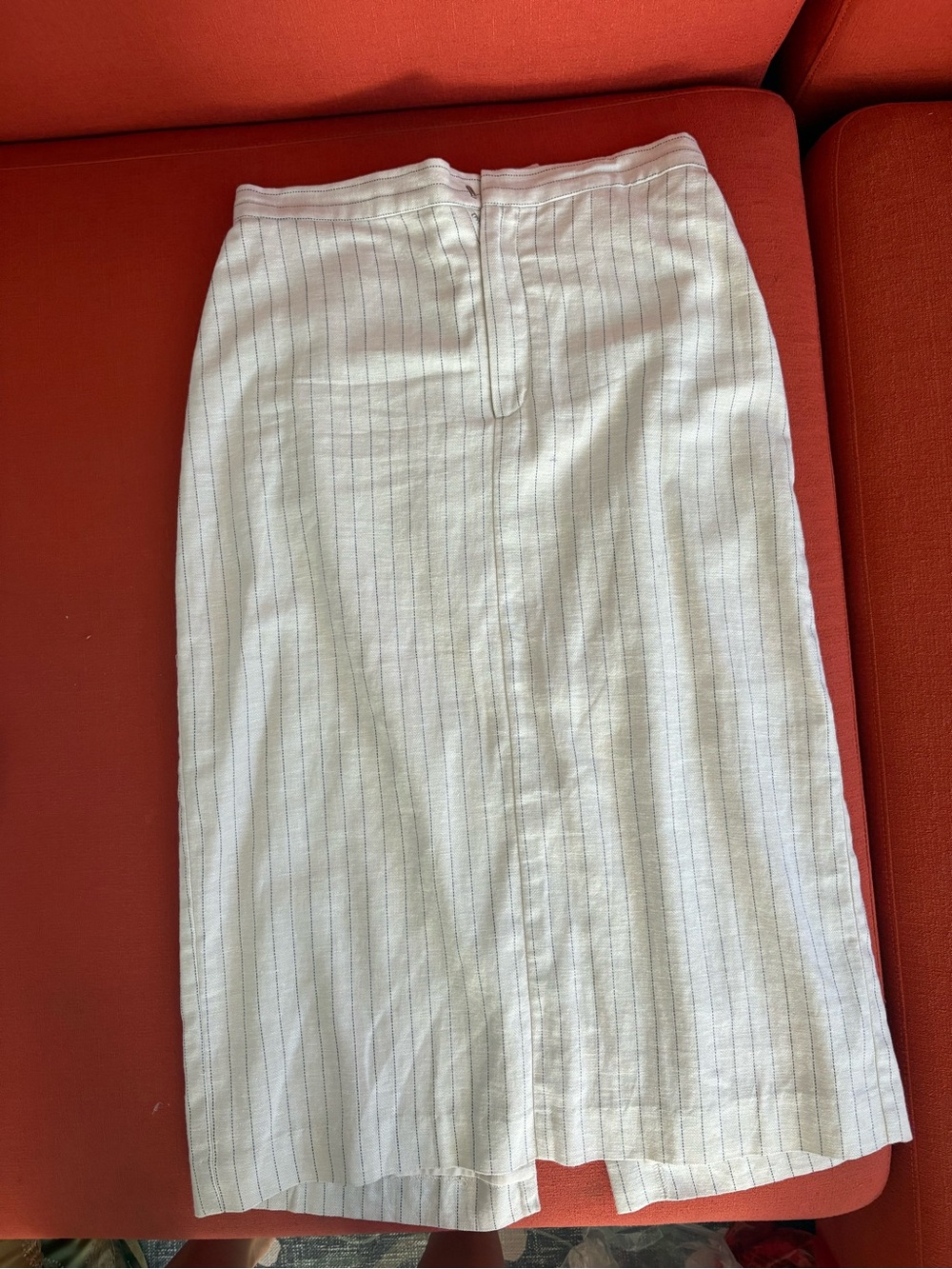 BP Linen pinstripe midi skirt